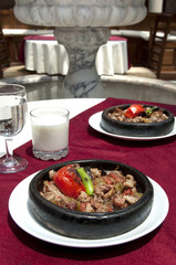 Testi kebab aka Jug kebab from Cappadocia in Nevsehir province