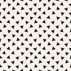 Stylish halftone texture. Endless abstract background with random size shapes. Vector seamless pattern.