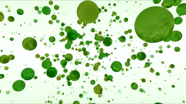 Abstract Sphere or Planet Landscape Travel Animation - Loop Green