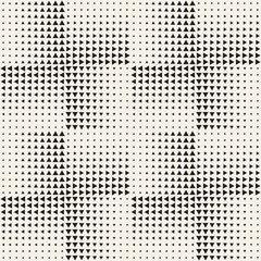 Stylish halftone texture. Endless abstract background with random size shapes. Vector seamless pattern.