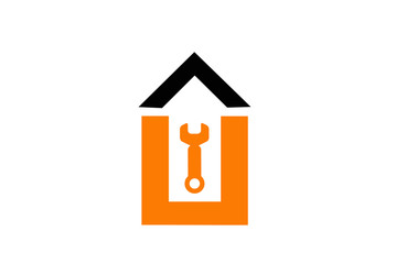 Naklejka premium House Repair Logo Design