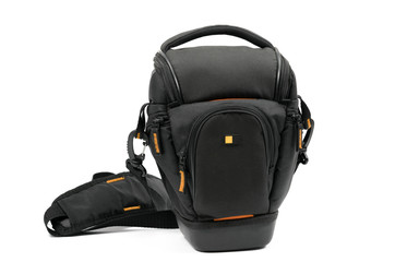 Naklejka premium bag from photo camera on white background