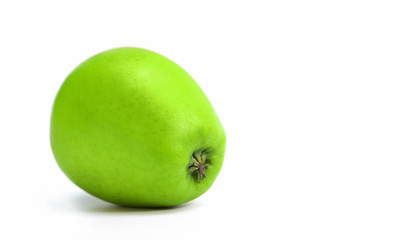 green apple on a white background