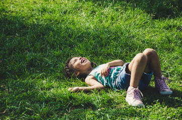 Little girl laughing