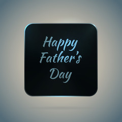 Metal Black Blank Icon Fathers Day Lettering