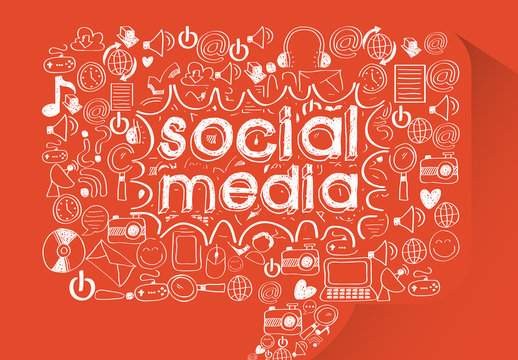 Red and White Doodle Style Social Media Infographic