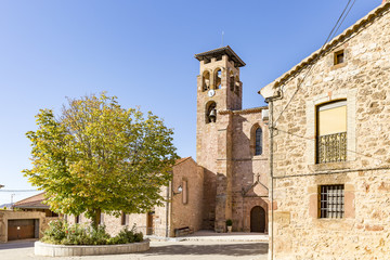 Fototapeta na wymiar San Pedro parish church in Retortillo de Soria town, province of Soria, Spain