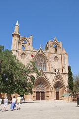 Fototapeta na wymiar The Lala Mustafa Pasha Mosque originally known as the Cathedral of Saint Nicholas