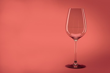 Empty wine glass 3d render