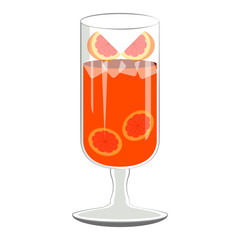 Orange cocktail with orange slices