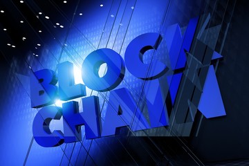 Blockchain 3D Concept