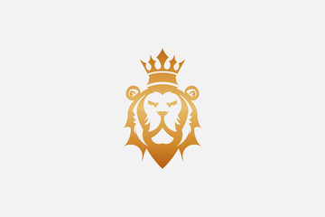 Obraz premium Lion king graphic vector icon