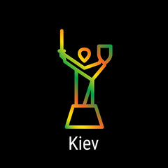 Kiev, Ukraine Vector Line Icon