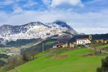 Fototapeta na wymiar Typical Basque views, Valle de Aramaio, Spain