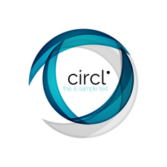 Clean professional colorful circle business icon