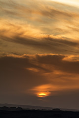 Fototapeta na wymiar Sunset in Dunhuang, Gansu of China