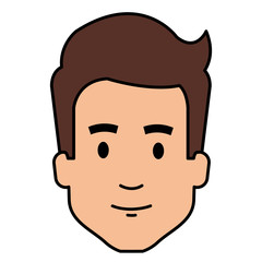 young man head avatar character