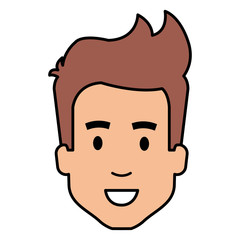 young man head avatar character