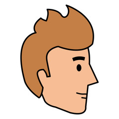 young man head avatar character