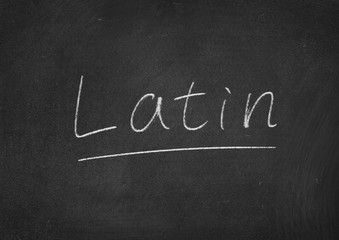 Obraz premium Latin concept word on a blackboard background