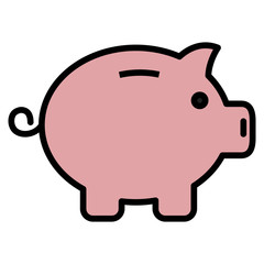 piggy savings isolated icon
