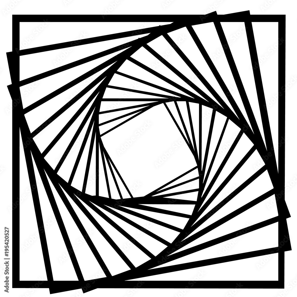 Poster geometric radial element. abstract concentric, radial geometric motif