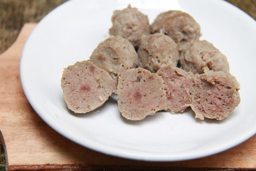 Indonesian snack: spicy meatballs