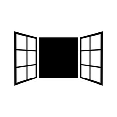 Vintage window vector icon