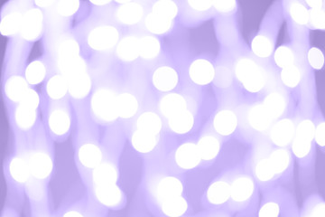 Background with white blurred bokeh. Ultra violet tone, color of the year 2018