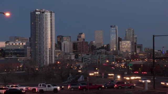 Downtown Denver Day To Night Zoom In