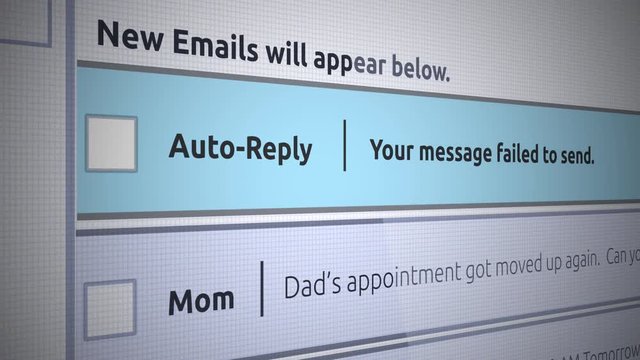 Generic Email New Inbox Message - Auto Reply Message Failed To Send