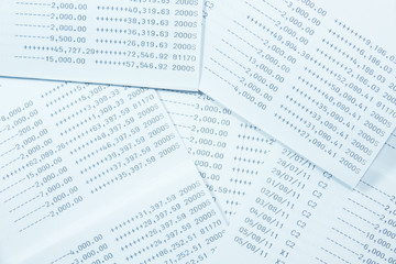 Obraz premium Saving statement bank book background