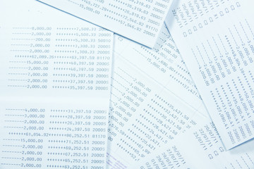 Obraz premium Saving statement bank book background