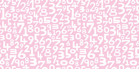 Numbers background. Seamless pattern.Vector. 数字のパターン