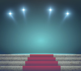 Stage Lighting Background 3D rendering.