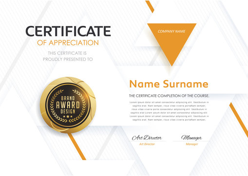 certificate template with modern pattern,diploma,Vector illustration.