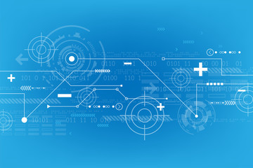 Obraz premium Vector abstract background in the concept of technology.