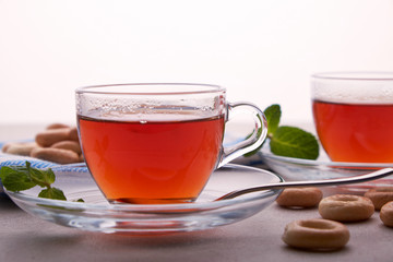 tea hot drink with lamb and mint