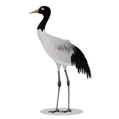Black necked crane cartoon