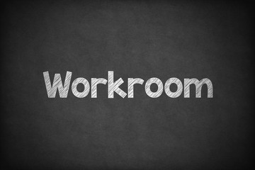 Obraz premium Workroom on Textured Blackboard.