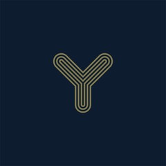 luxury letter Y logo design template