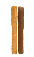 salted bread stick isolated