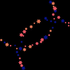 Pretty Floral Pattern with Simple Small Flowers for Greeting Card or Poster. Naive Daisy Flowers in Primitive Style. Vector Background for Spring or Summer Design.