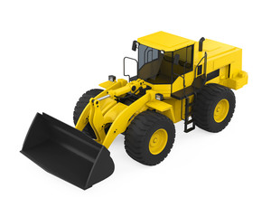 Wheel Loader Bulldozer Isolated