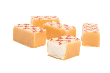 Christmas chocolate candies isolated