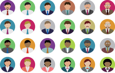 business person avatar illustration set