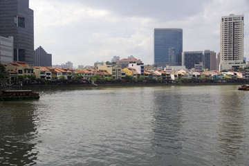 Fototapeta premium Klucz do łodzi, który zachowuje klimat starego Singapuru