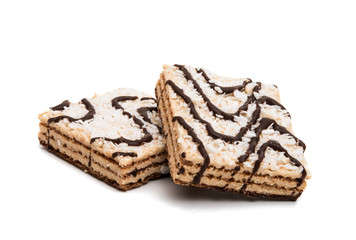 wafers with coconut chips isolated