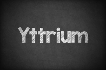 Yttrium on Textured Blackboard.