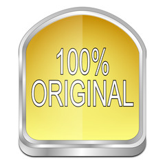 100% Original button - 3D illustration